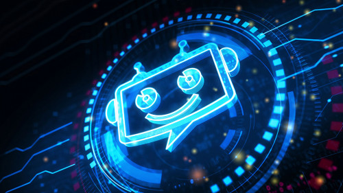 Chatbot ai online assistant support symbol digital concept 3d il