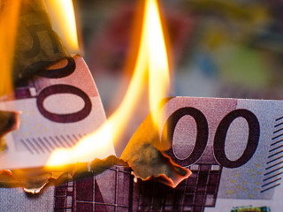 Burning five hundred euro
