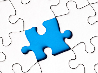 Puzzle with missing piece