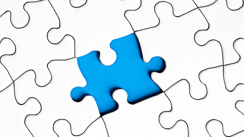 Puzzle with missing piece