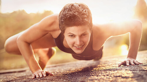 Liegestütze Bei Sonnenaufgang