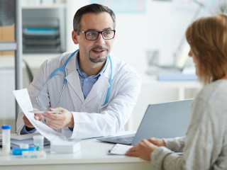 Doctor consulting his patient