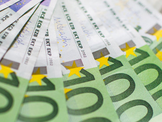 Euro Money. euro cash background. Several hundred euro banknotes