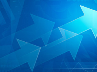 Arrow on financial graph and chart for business background