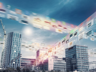 Wireless network and metaverse technology concept, 5G network co