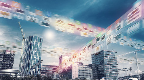 Wireless network and metaverse technology concept, 5G network co