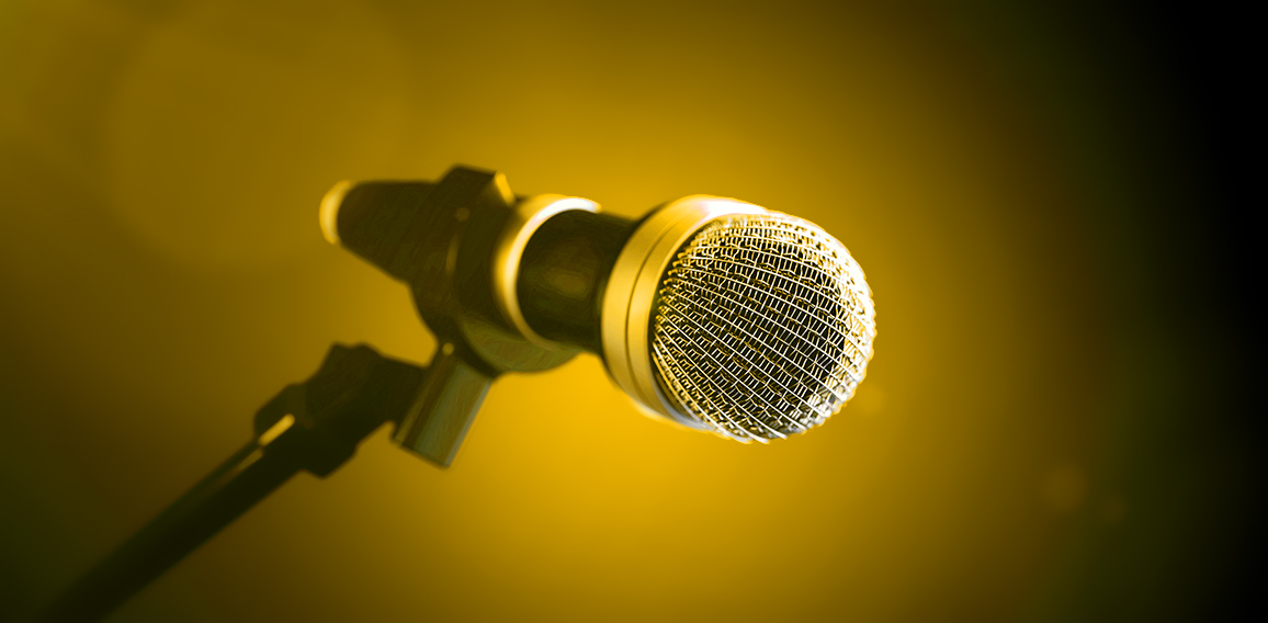 microphone on stage