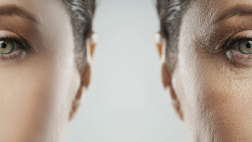 Female face after incredible rejuvenation process or heavy retou