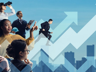 Growth, success, career advancement, skill improvement, group, t