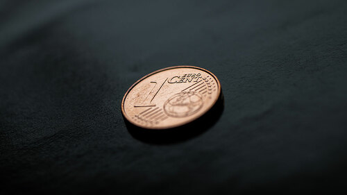 1 Cent Münze Makro