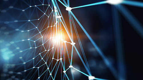 Global network image . Mixed media