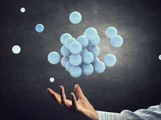 Science concept with sphere model