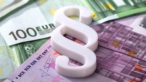 Paragraph Symbol On Euro Banknotes
