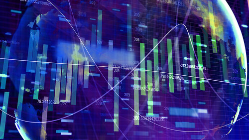 Abstract forex backdrop with globe