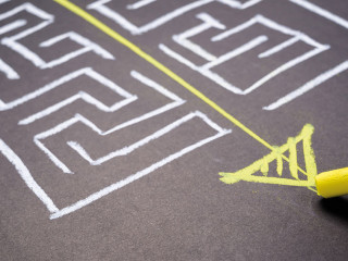 Hand draw a shorten straight way to go through the complication