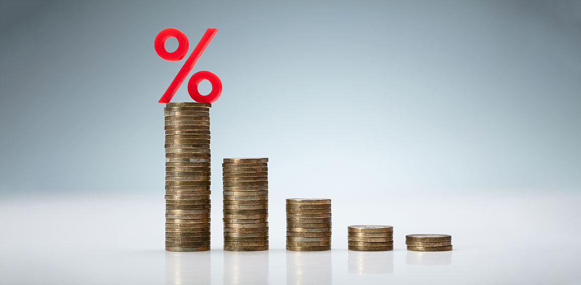 Interest Rate Decrease Concept