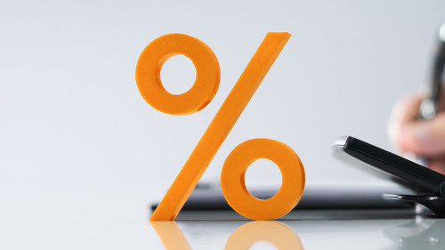 Red Percentage Symbol