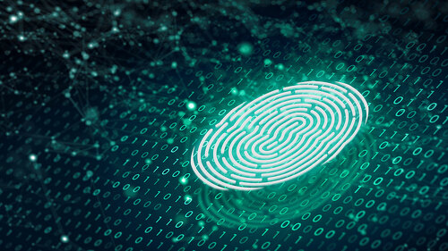 Password Control by Fingerprint. Fingerprint Security Concept. 3