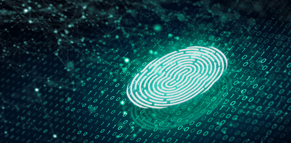 Password Control by Fingerprint. Fingerprint Security Concept. 3