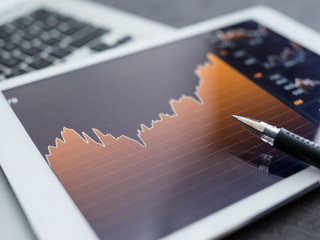 Financial data analysis concept