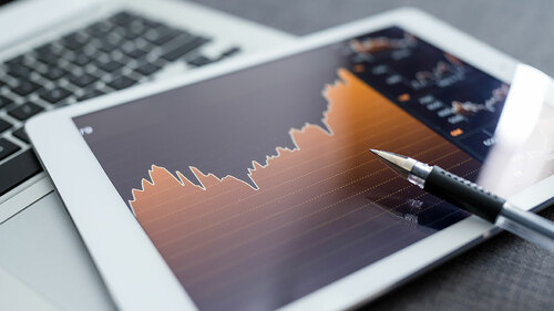 Financial data analysis concept