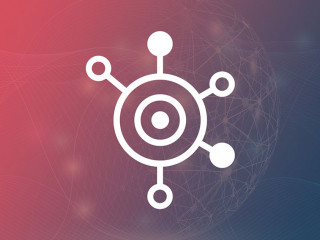 Abstract Purple and Blue Futuristic Modern Style Cloud Computing