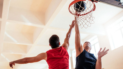 Reaching for that slam dunk!