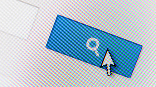 Close up of search button