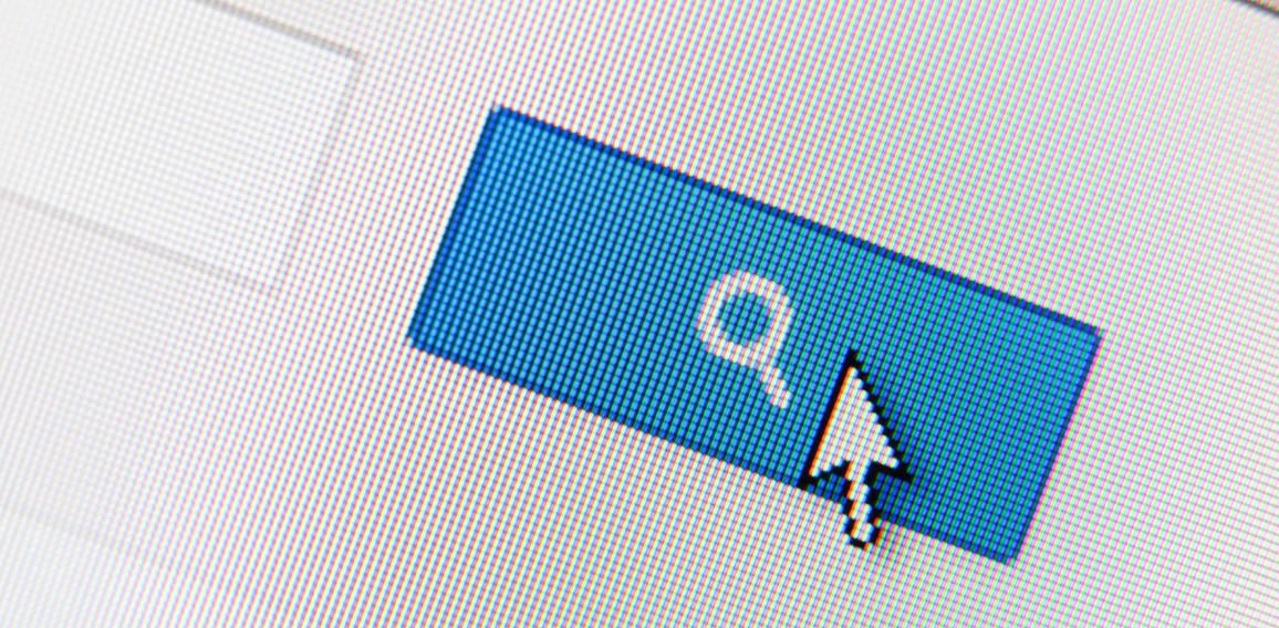 Close up of search button