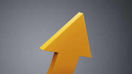 Abstract yellow arrows