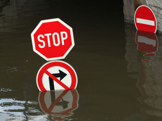 Floods in Usti nad Labem, Czech Republic.