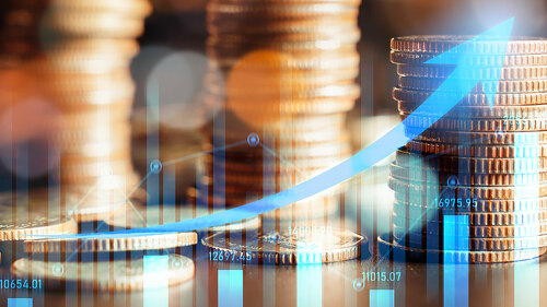 Finance and money technology background concept of business prosperity and asset