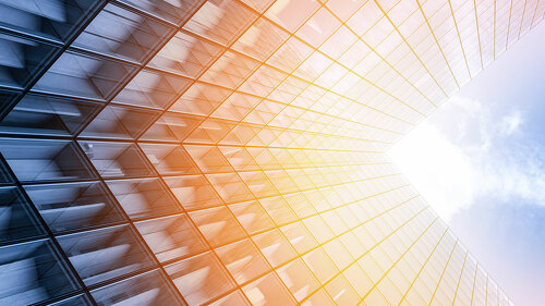 Abstract view of a skyscraper