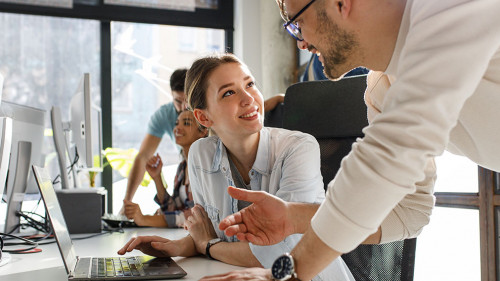 Group of team workers and programmers starting a new project.Sen