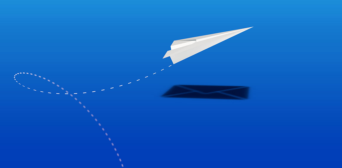 send a mail with envelop shadow