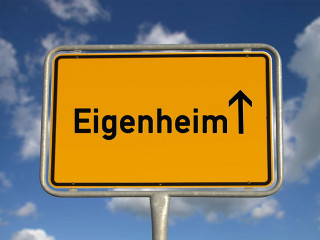 German road sign owned home