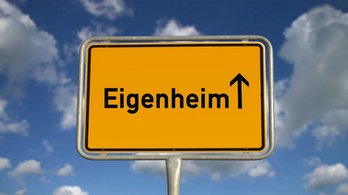 German road sign owned home