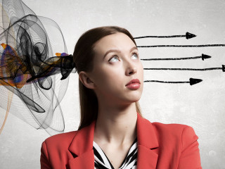 Woman thinking something over