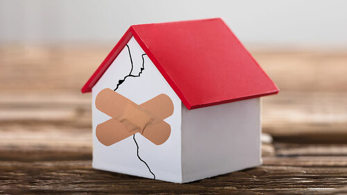 Buy Or Rent Text With Question Mark On Model House