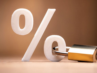 Percentage Sign Locked With Keypad Lock