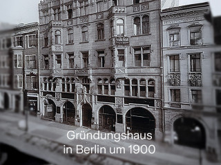 Das "Zurich Haus" auf der Mohrenstraße in Berlin-Mitte um 1900. Bildränder mit KI bearbeite