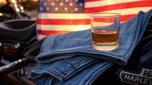Whiskey, Jeans und Harley-Davidson-Motorräder – ab April treten die zuvor ausgesetzten Gegenzölle auf amerikanische Produkte wieder in Kraft (Symbolbild).
