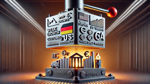 Inflation, Energie-Preise und US-Zölle: Die deutsche Wirtschaft steht massiv unter Druck (Symbolbild).