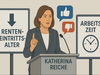 Bundeswirtschaftsministerin Katherina Reiche fordert eine höhere Lebensarbeitszeit – und stellt sich damit gegen die SPD.