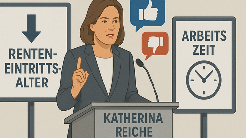 Bundeswirtschaftsministerin Katherina Reiche fordert eine höhere Lebensarbeitszeit – und stellt sich damit gegen die SPD.