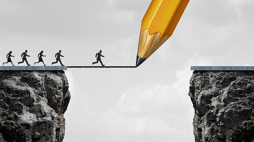 Stift-zeichnet-Bruecke-ueber-Schlucht-97572512-FO-freshidea