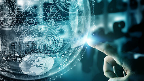 Hand-beruehrt-Cyberpsace-112387691-FO-sdecoret