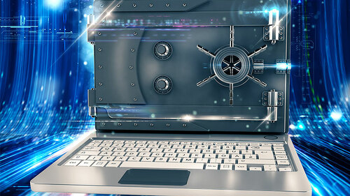 Laptop-Tresortuer-Cyberspace-114568184-FO-alphaspirit