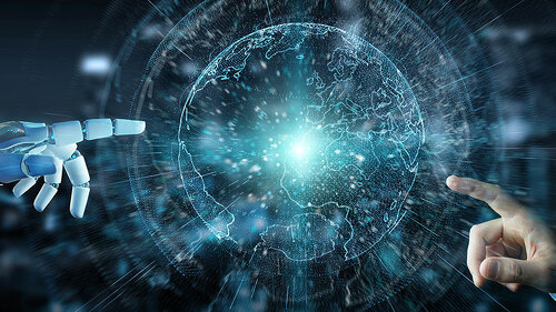 Hand-Roboter-digitale-Weltkugel-201720973-FO-sdecoret