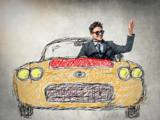 Anzugtraeger-in-Auto-Zeichnung-105264297-FO-Stillkost